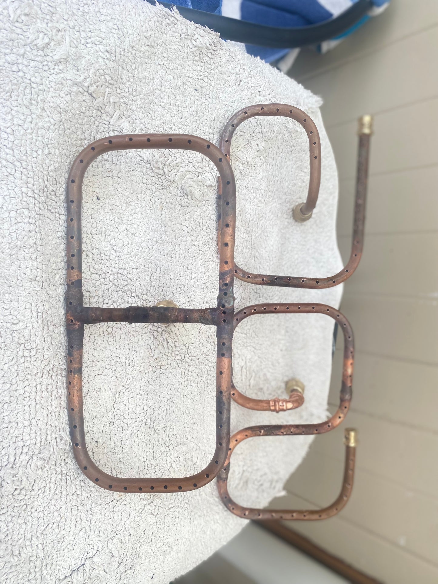 Custom copper outdoor shower heads