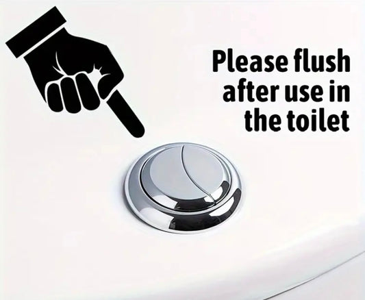 Please flush- pointing hand