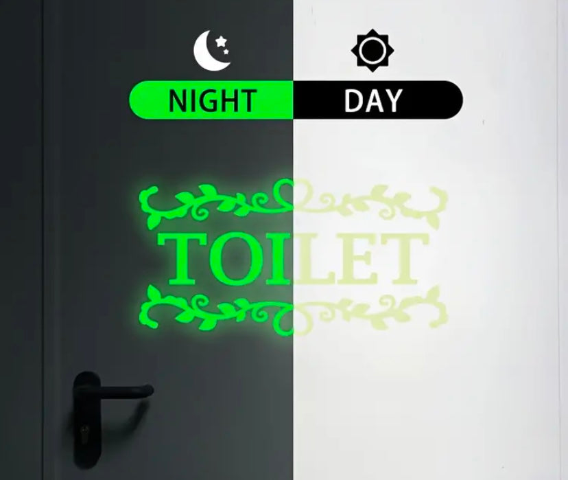 Glow in the dark - toilet sign