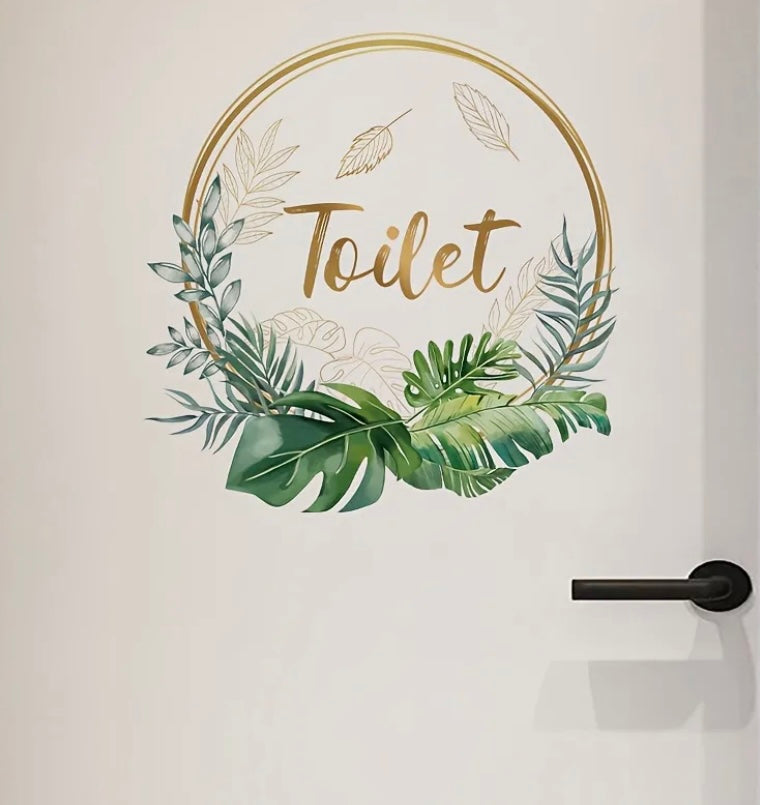 Toilet palm sign