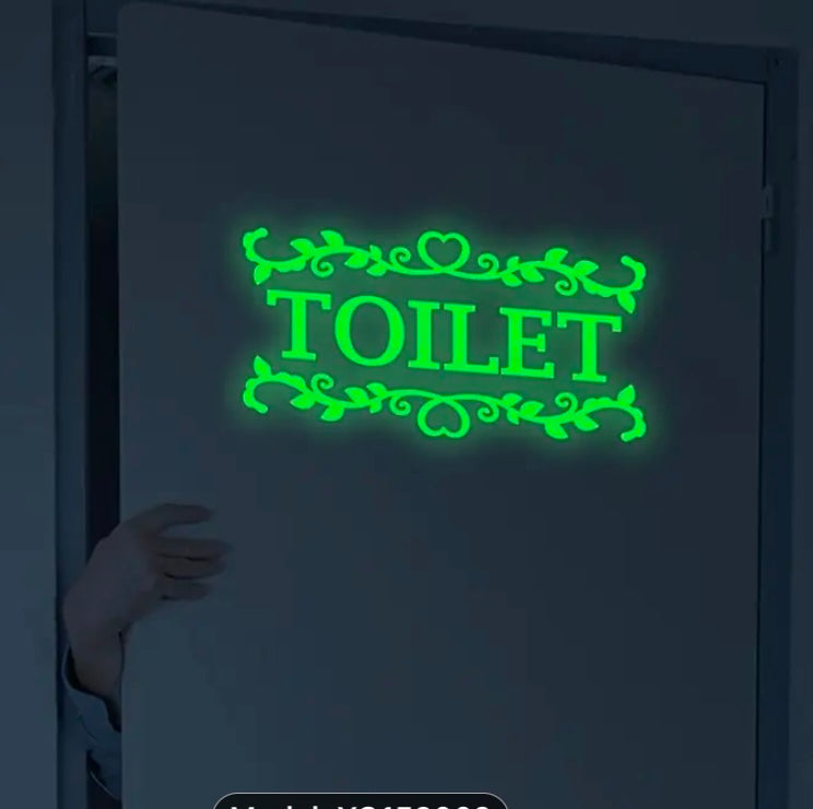 Glow in the dark - toilet sign