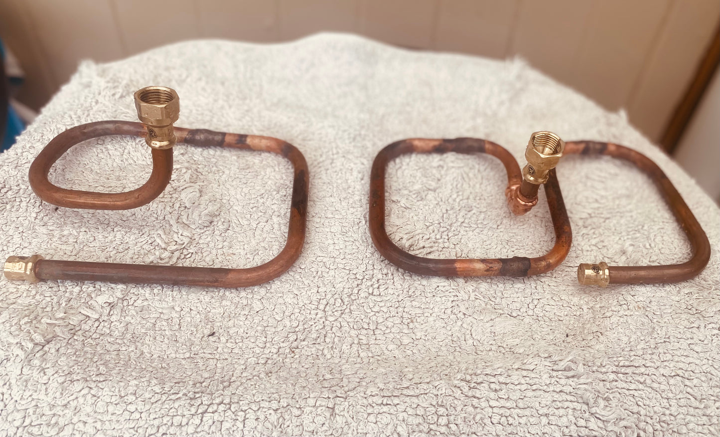 Custom copper outdoor shower heads