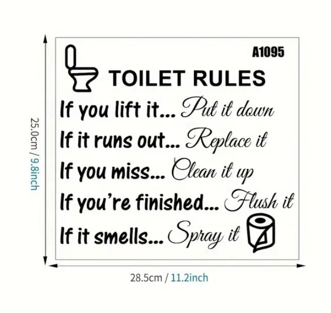 Toilet rules